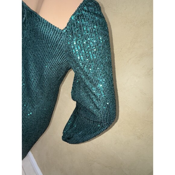 Party Dress green sequins size L Guess - Picture 5 of 16